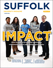 Cover of Suffolk University Magazine: Spring 2023 issue