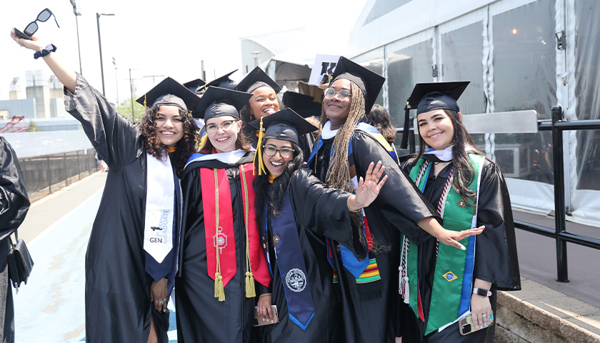 Students at the 2023 Suffolk CAS Commencement