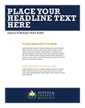 Place your headline text template