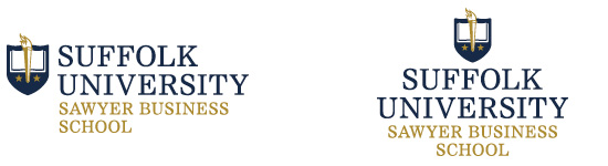 Suffolk University Sawyer Business School logos