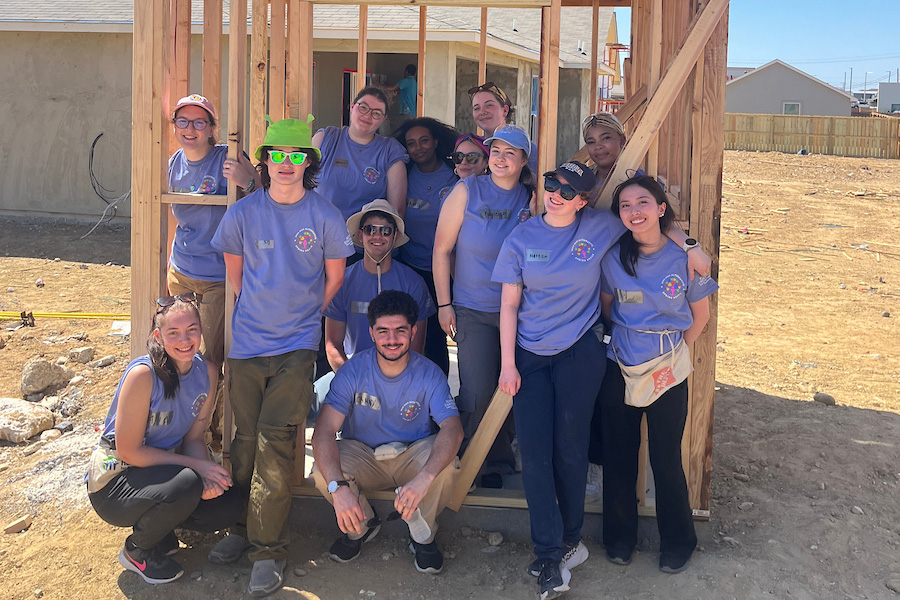 Suffolk students on an Alternative Spring Break Service trip.