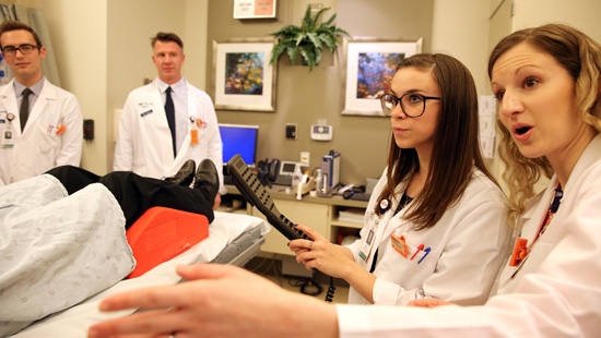 Students working at Massachusetts General Hospital. 