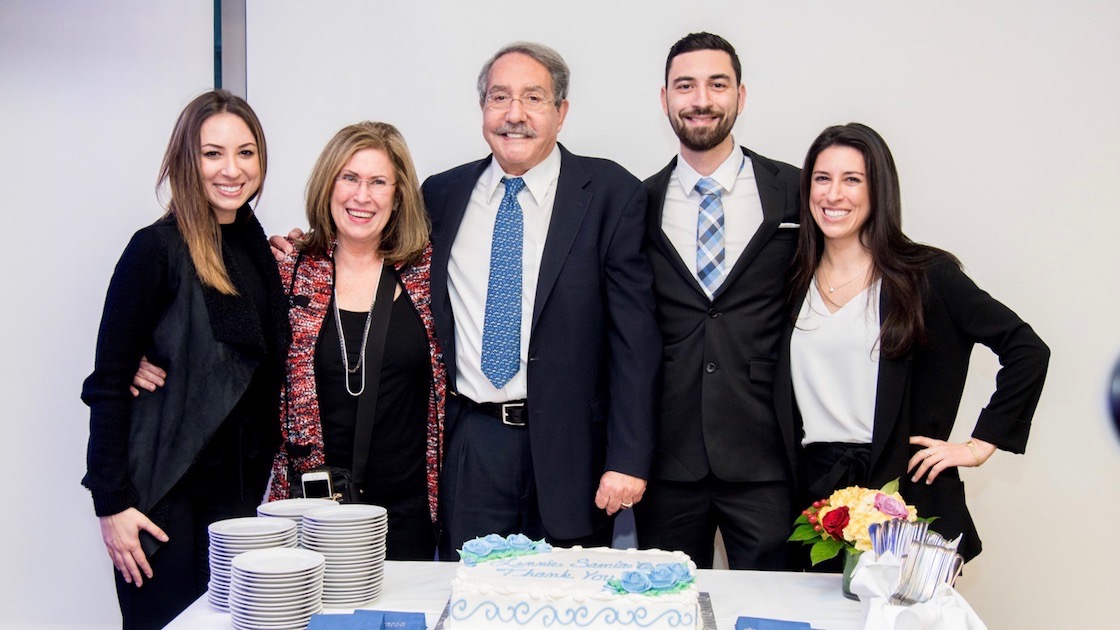 The generosity of Lennie Samia was recognized at the 2018 Scholarship Reception