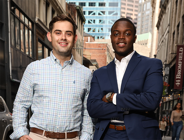 Participating in the Ram Alumni Mentoring Program (RAMP) matches students like Markendy Fils-Aime, Class of 2020 with an alumni mentor Mike Nay, BSBA ’14.