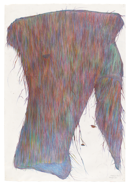 Deborah Davidson, Making Joy 11, Color pencil on paper, 44x30 inches, 2023