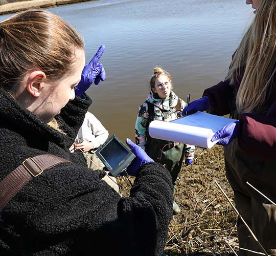 Students at Neponset Marsh