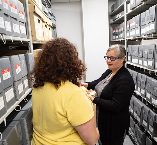 Students visiting the Suffolk Archives