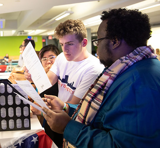Several students participate in Suffolk Votes