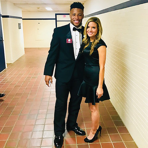 Kim Miale with Saquon Barkley.