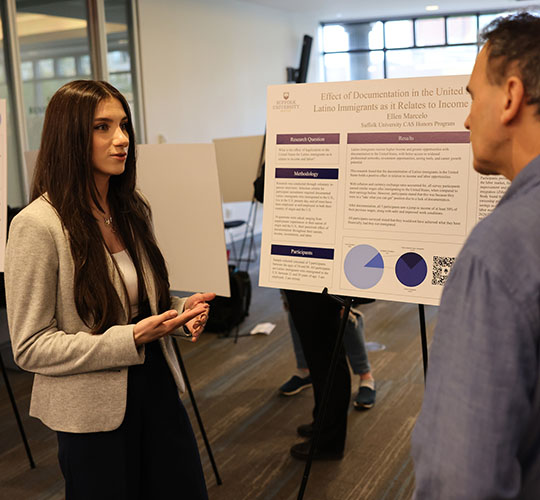 Student presents research at conference