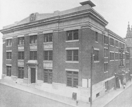 Black and white photo of The Walsh Theatre in 1920