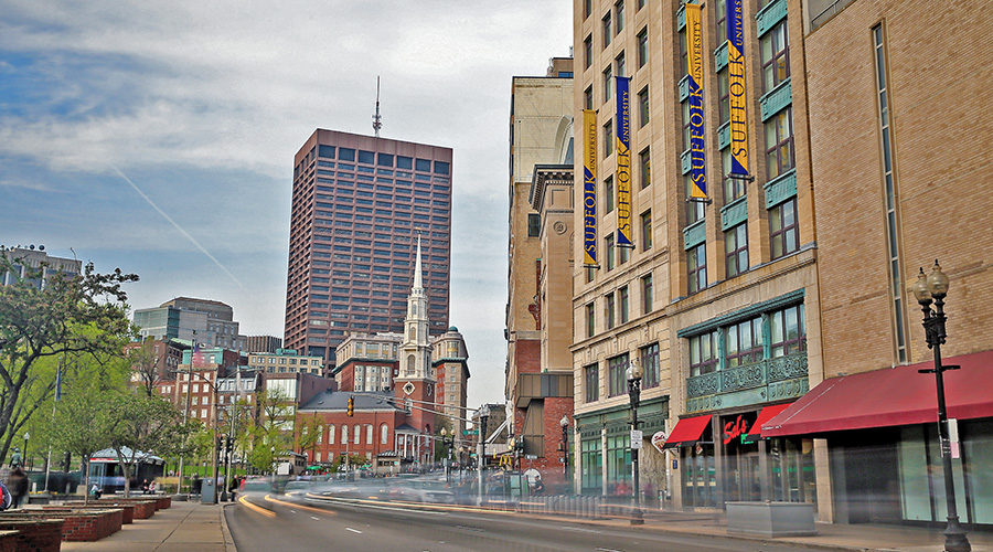 At the heart of the city, Suffolk University's vibrant downtown Boston campus is always active.