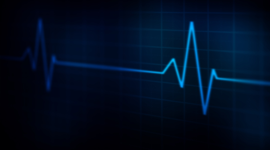 A close-up of a medical heartrate monitor.