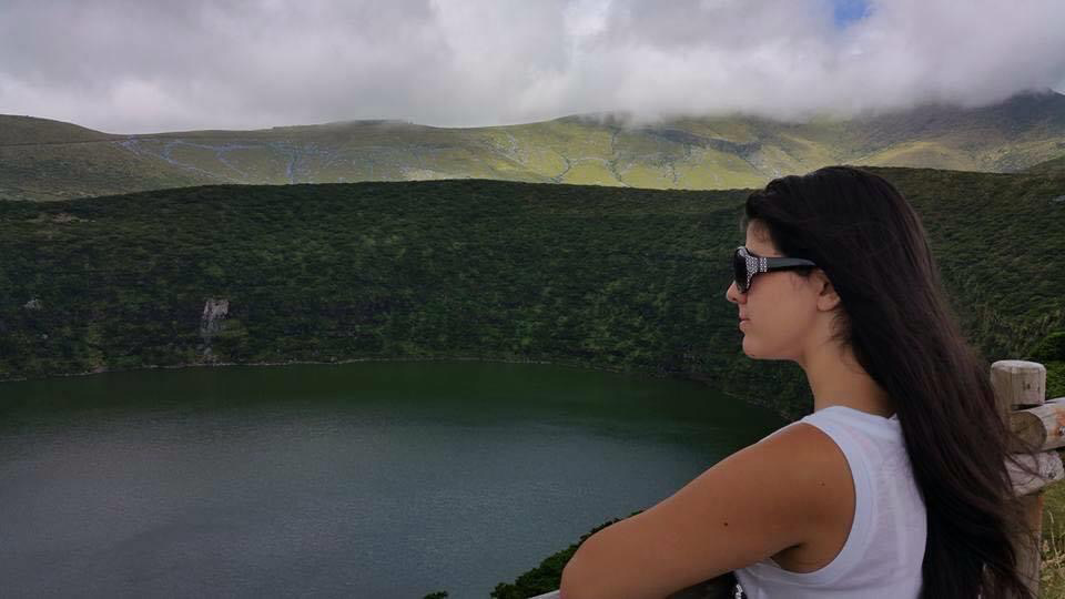 Brianna Vieira overlooks the scenic Azores.