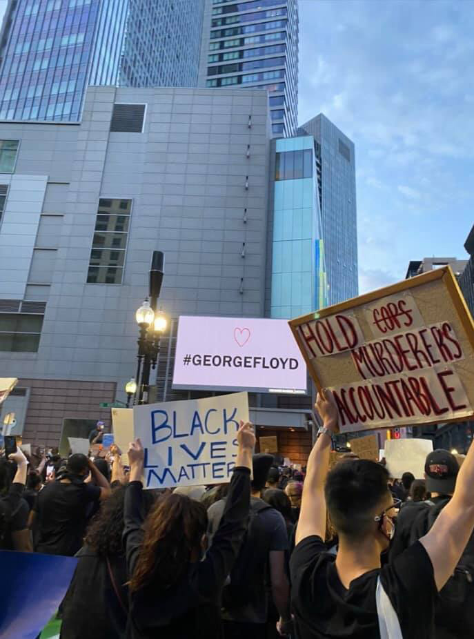 Photo taken at the Black Lives Matter demonstration in Boston.