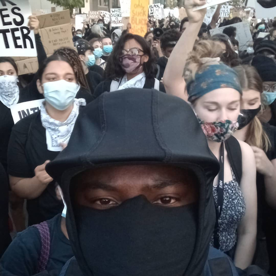 Photo taken at the Black Lives Matter demonstration in Boston.