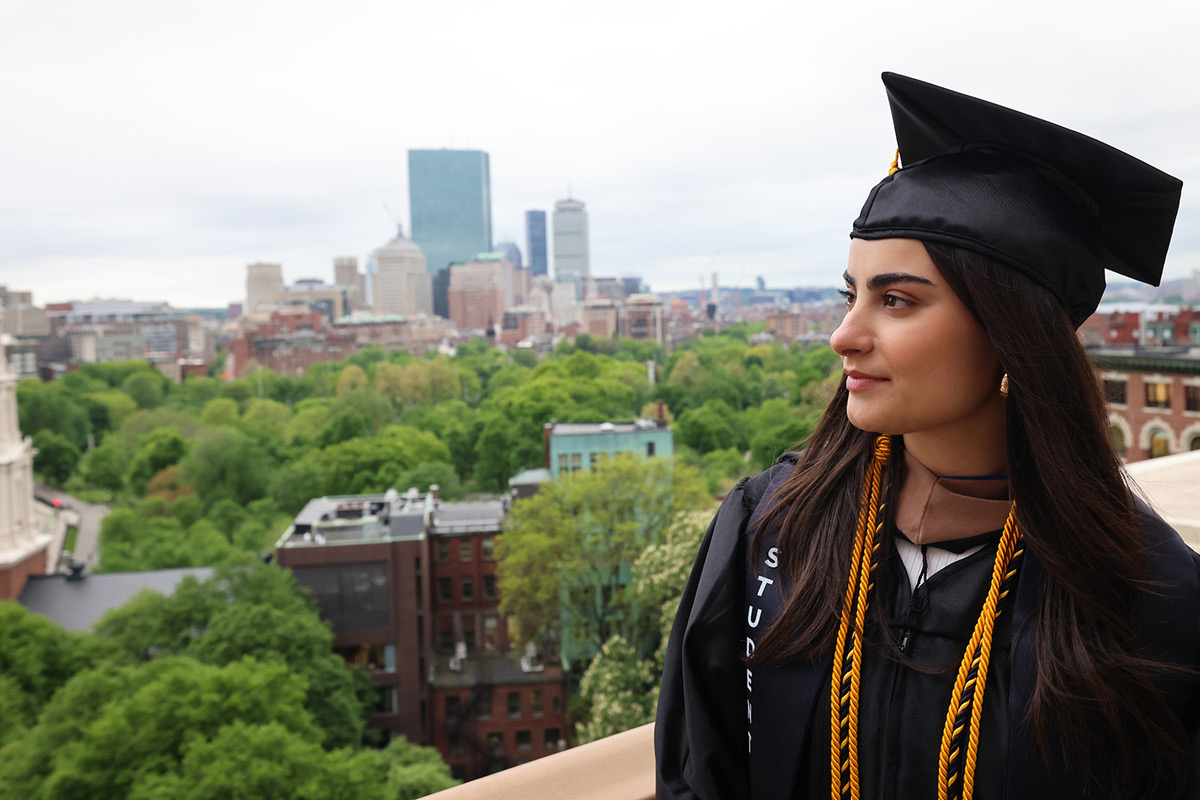 Suffolk student Erisa poses for a portrait.