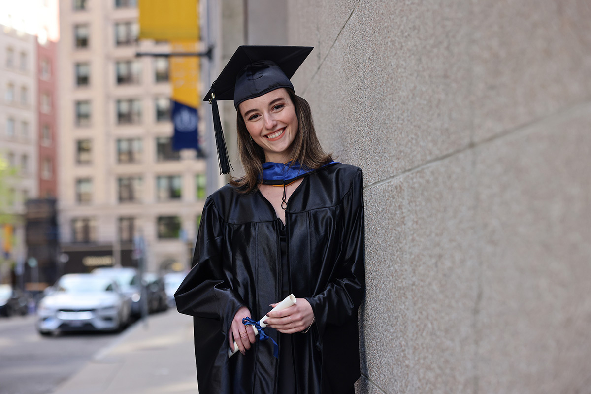 Suffolk student Melis poses for a portrait.