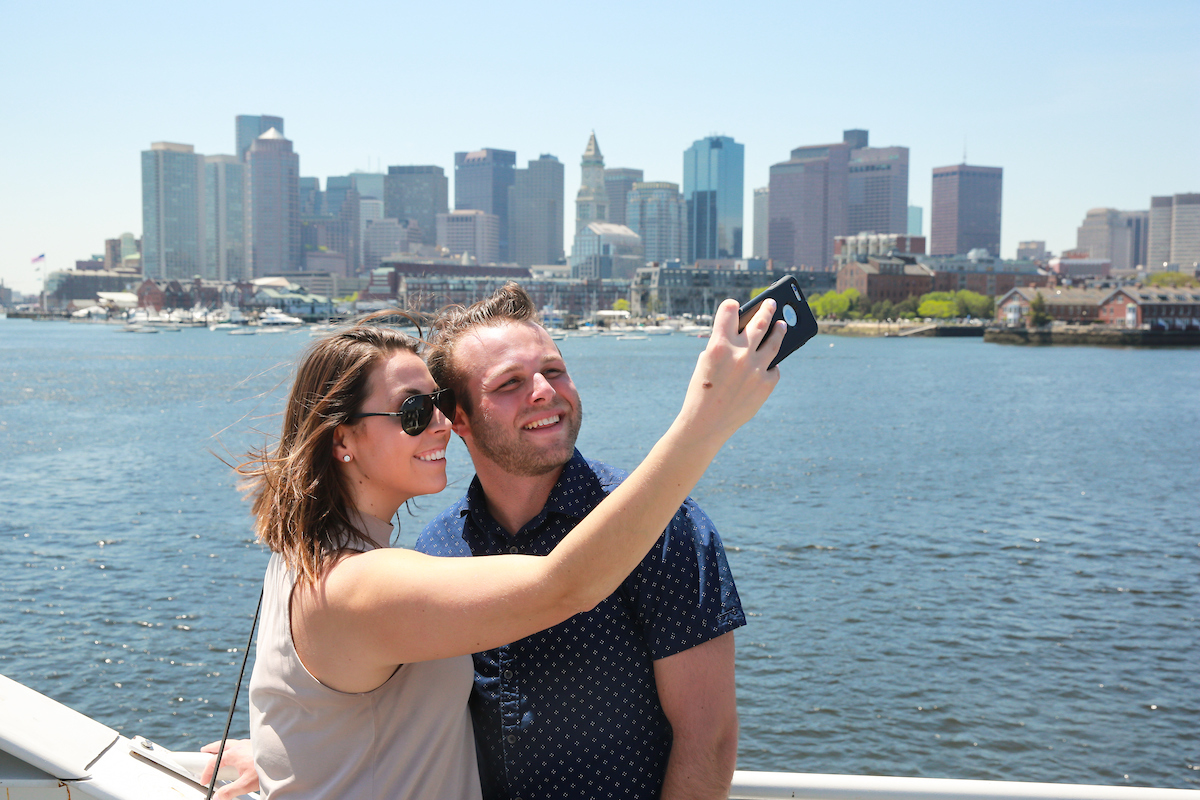Suffolk seniors enjoy a cruise on the Boston Harbor