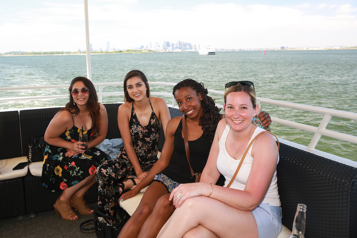 Suffolk seniors enjoy a cruise on the Boston Harbor