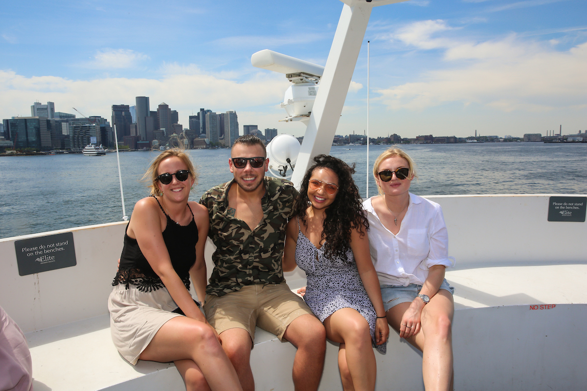 Suffolk seniors enjoy a cruise on the Boston Harbor