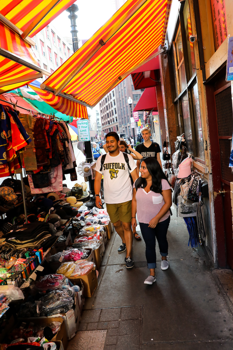 Chinatown, Boston on a summer evening
