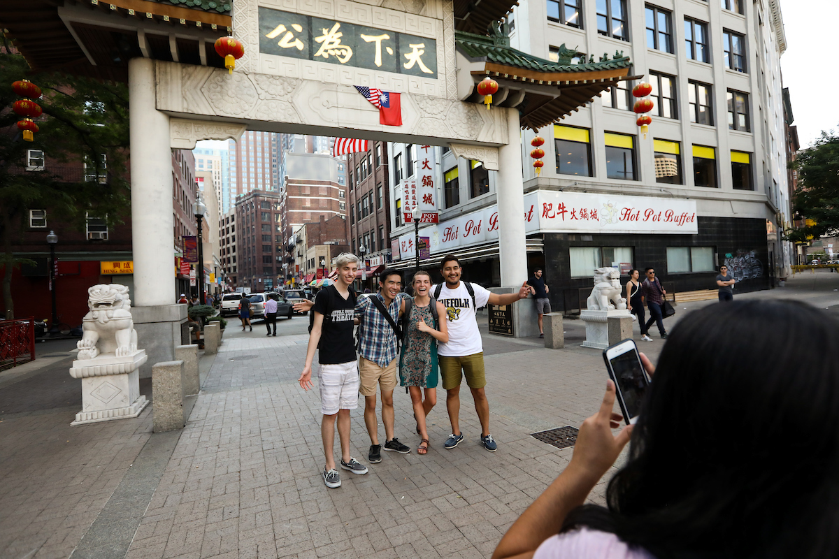 Chinatown, Boston on a summer evening