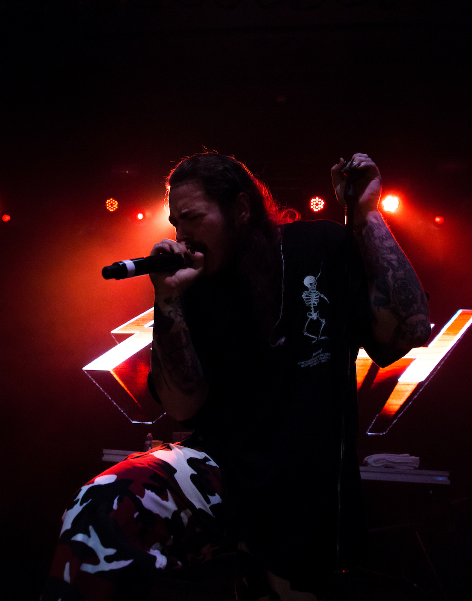 Post Malone entertains Suffolk students at the Royale Nightclub in Boston.