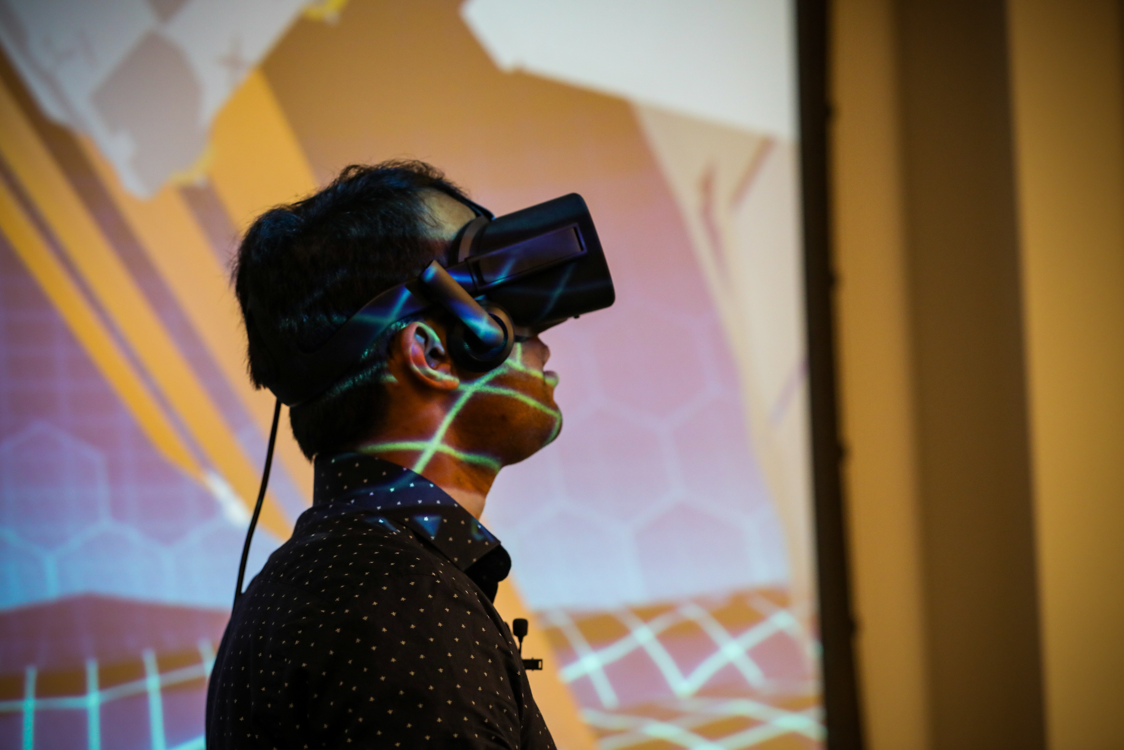 Student Wearing VR headset