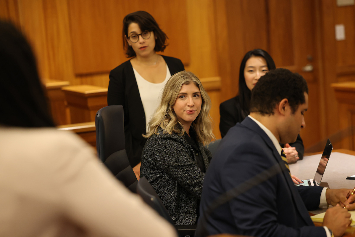 Suffolk University Law students gain experiential learning during a law clinic.