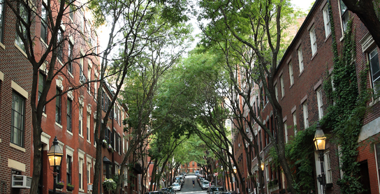 Beacon Hill Brownstones with a Charles River View