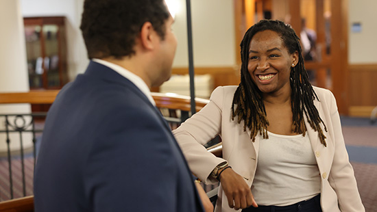 Suffolk University Law students talk about a clinic.