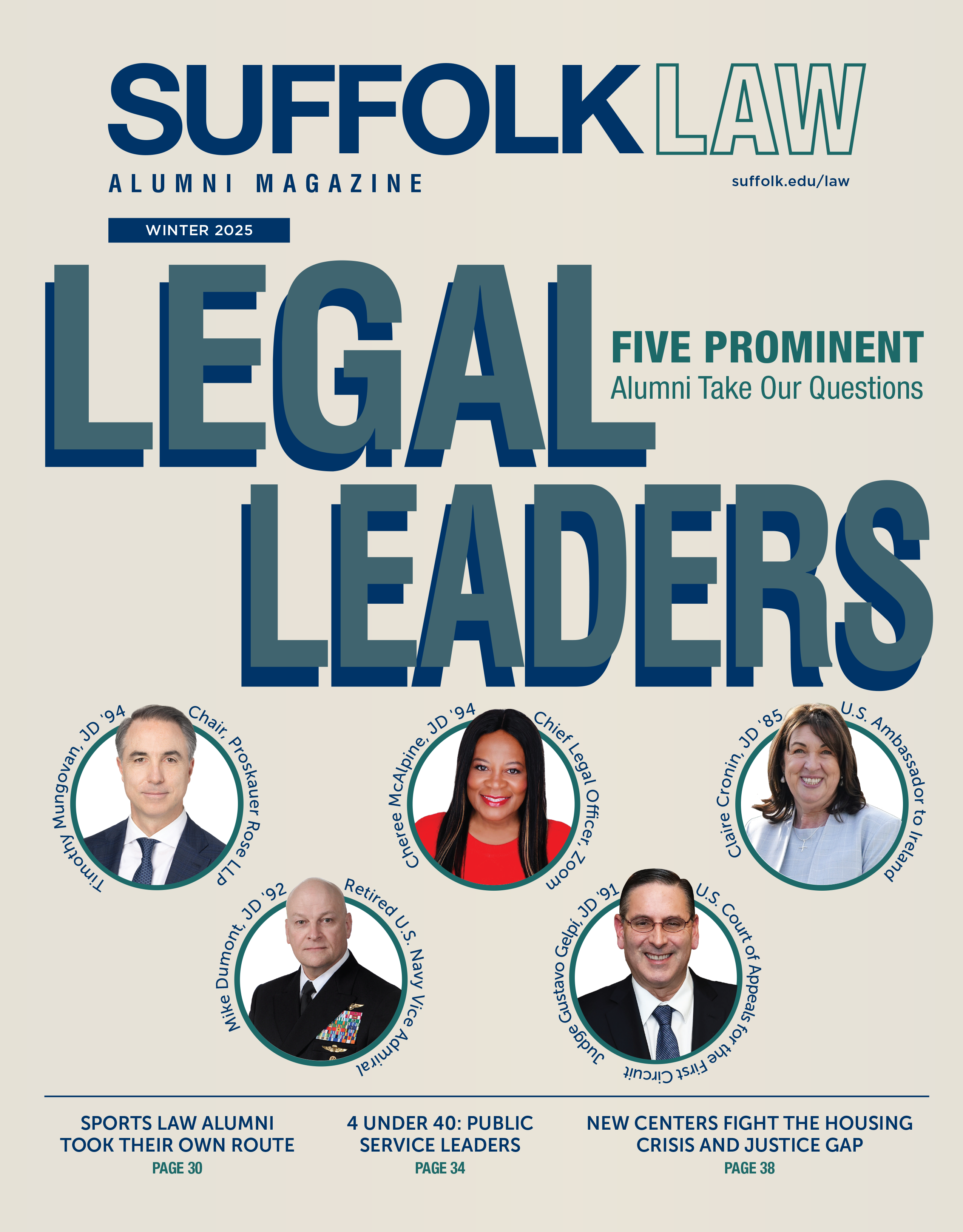 Cover of the 2025 edition of the Suffolk Law Alumni Magazine