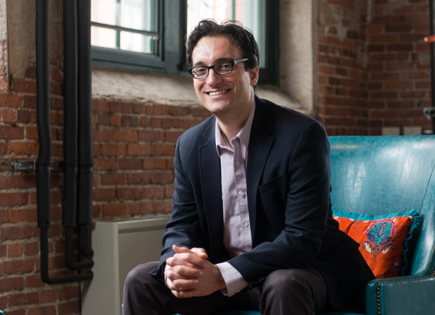 John Infranca sitting on a couch