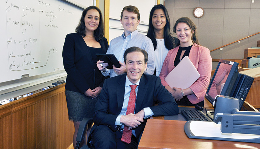 Jessica Promes JD’19; LIT Lab Director David Colarusso; Chantal Choi JD’19; Nicole Siino JD’18; and Dean Andrew Perlman