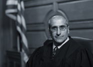 Frank Gaziano sits in his judges robes