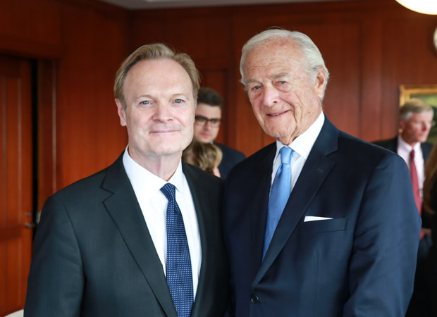 MSNBC's Lawrence O'Donnell and Edward I. Masterman JD'50, LLD'90