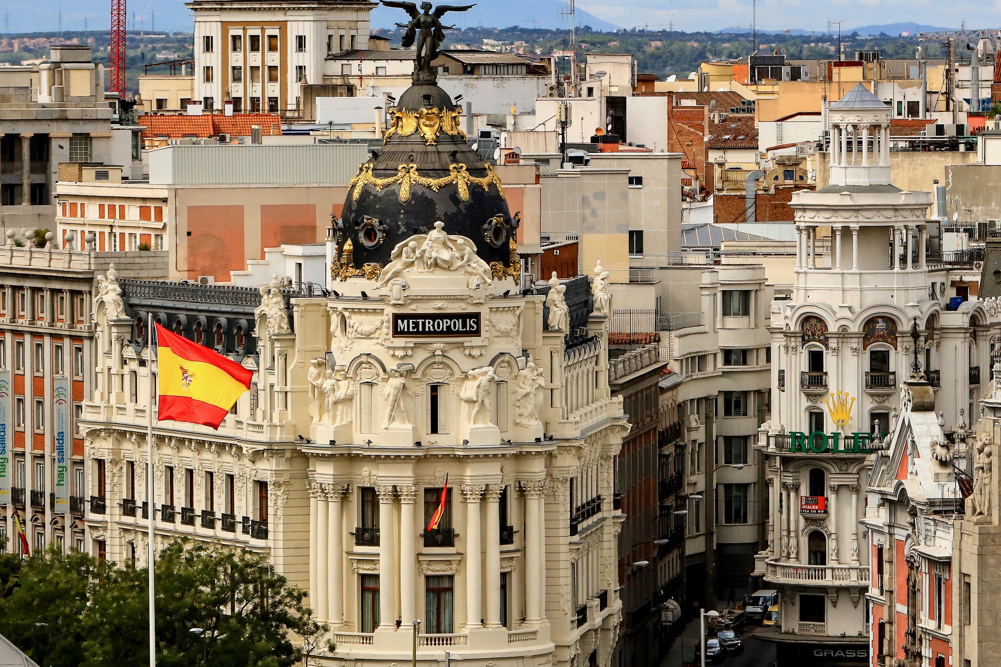 Streets in the City of Madrid Spain