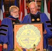 Kenneth Greenberg and William J. O'Neill in academic dress