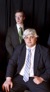 Bryan Daley and Trevor Livingston playing as Joe Kennedy and the ghost of Ted Kennedy