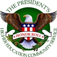 The seal for the presidents higher education community service