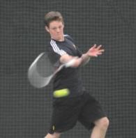 Someone playing tennis