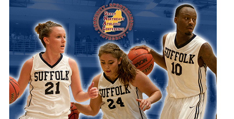 Iliana Quadri, Jennifer Ruys and Sam Nwadike in basketball jerseys
