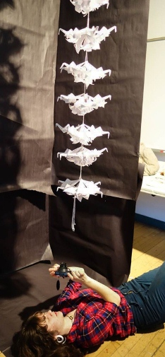 A sculpture of paper