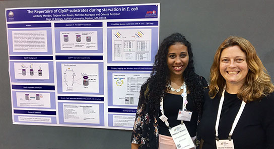 Amberly Mendes and Professor Celeste Peterson