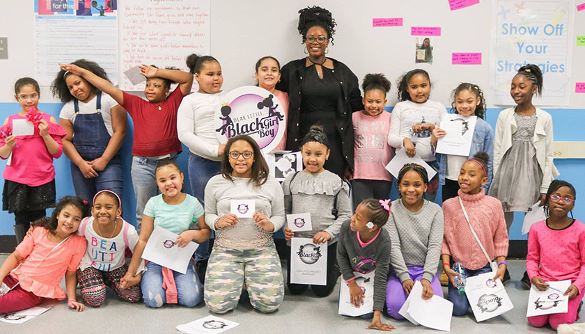 Crystal Chandler with some of the children she celebrates through her award-winning Dear Little Project.