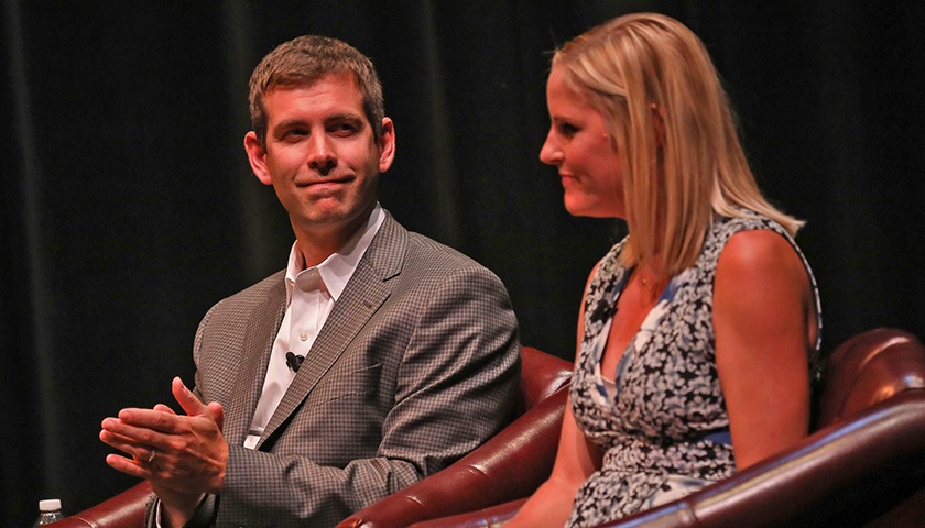 Brad Stevens applauds Trenni Kusnierek
