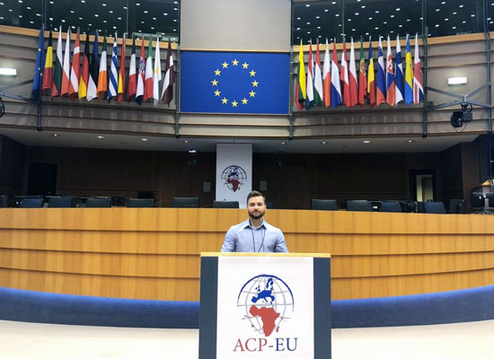 Joshua Weissman LaFrance in EU parliament