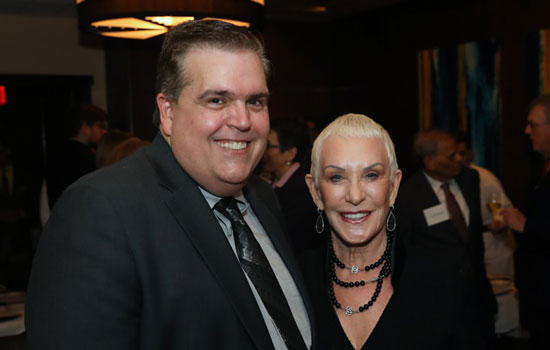 George Moker with Carol Sawyer Parks.
