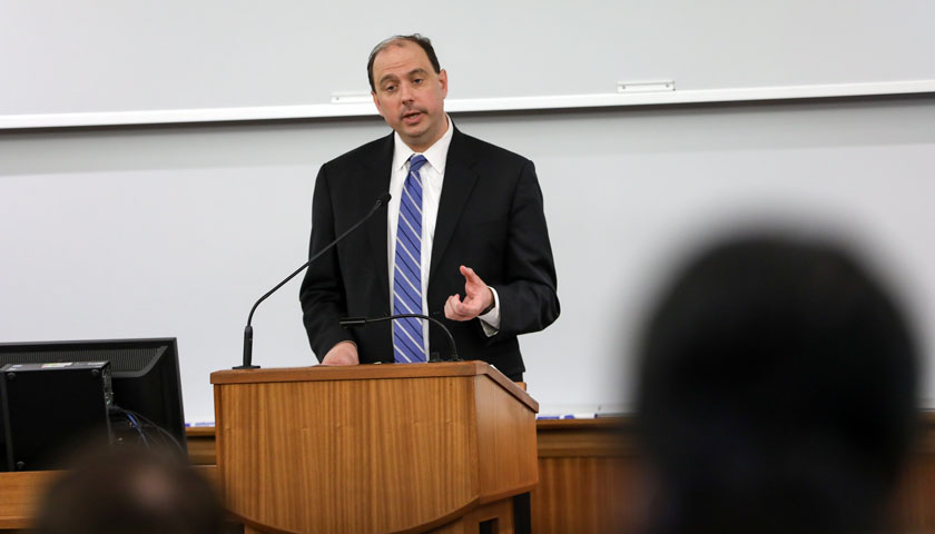 State Senator Jamie Eldridge spoke to students